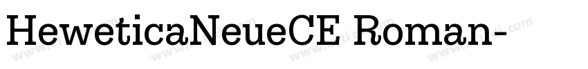 HeweticaNeueCE Roman字体转换